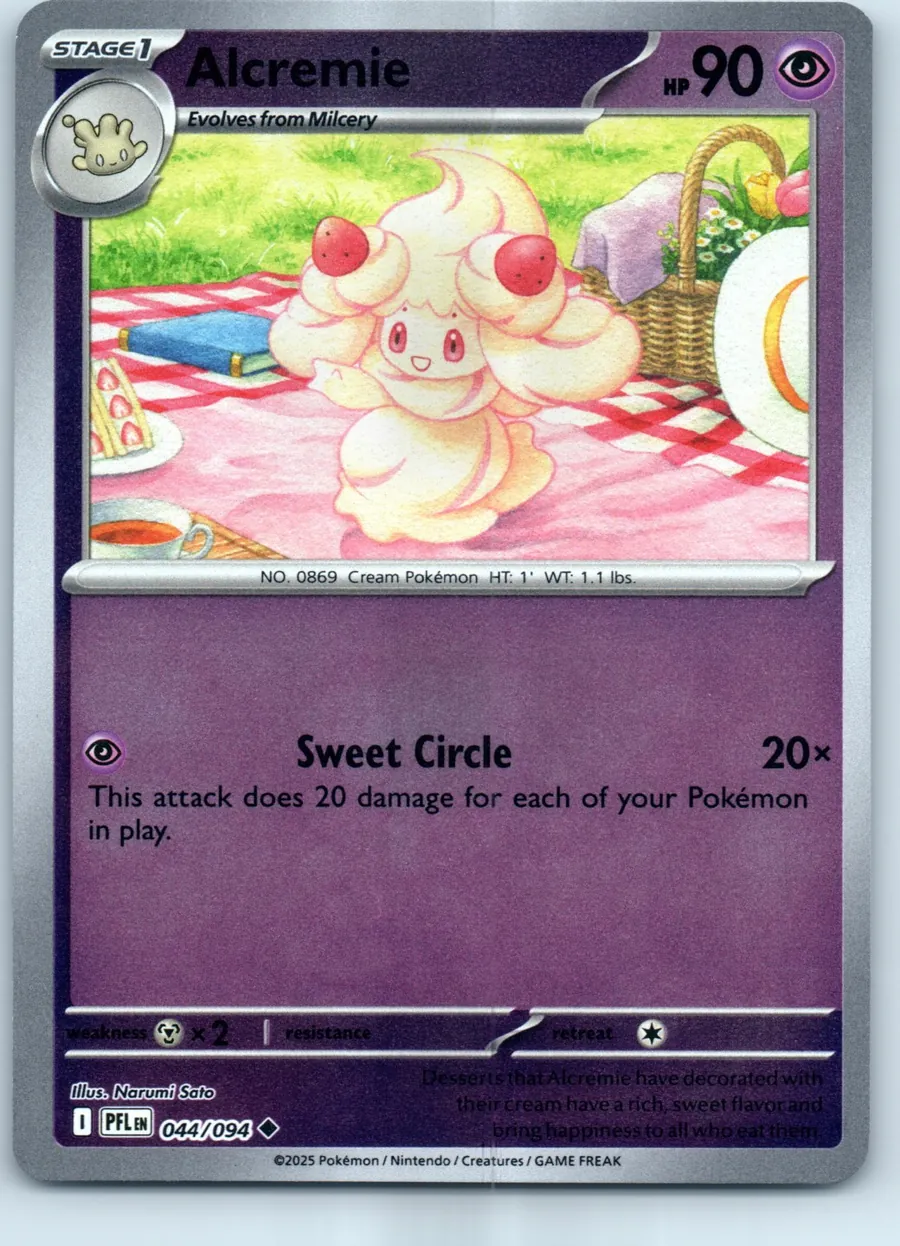 Alcremie 044/094 front, the actual card for sale