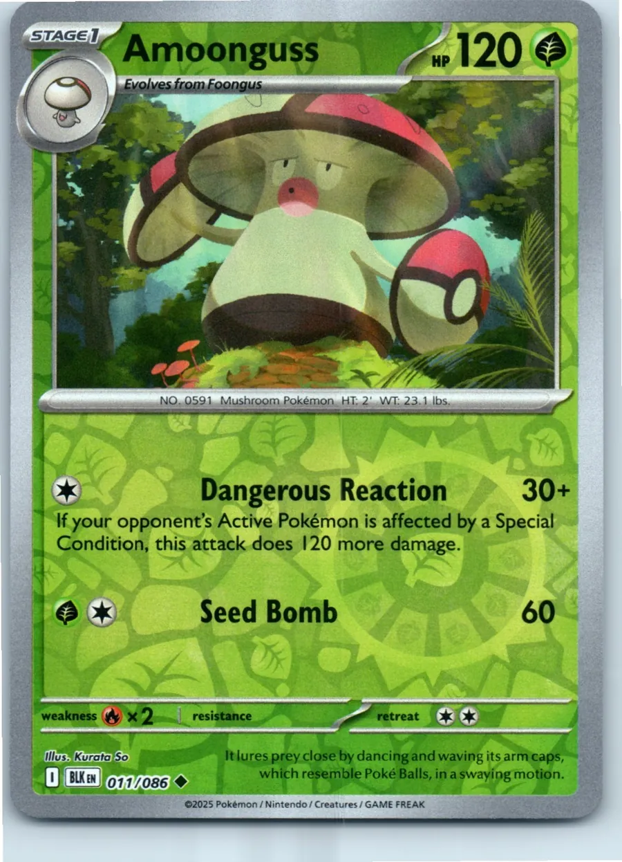 Amoonguss 011/086 front, the actual card for sale