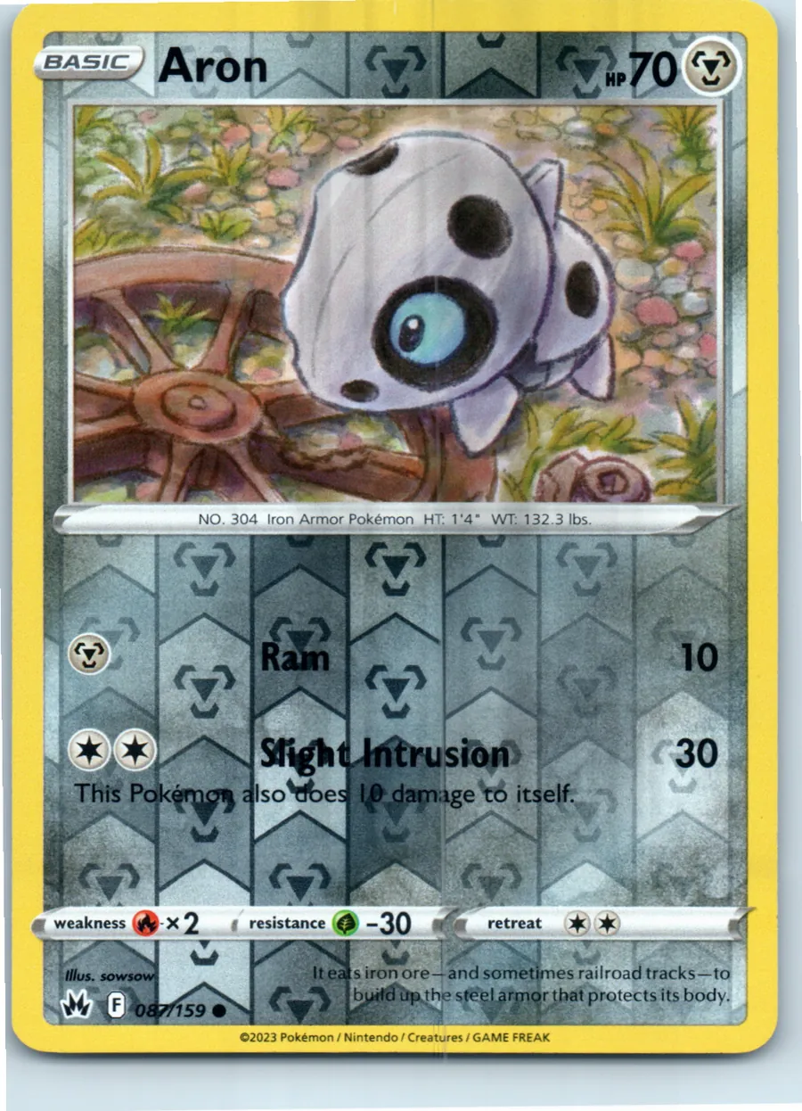 Aron 087/159 front, the actual card for sale