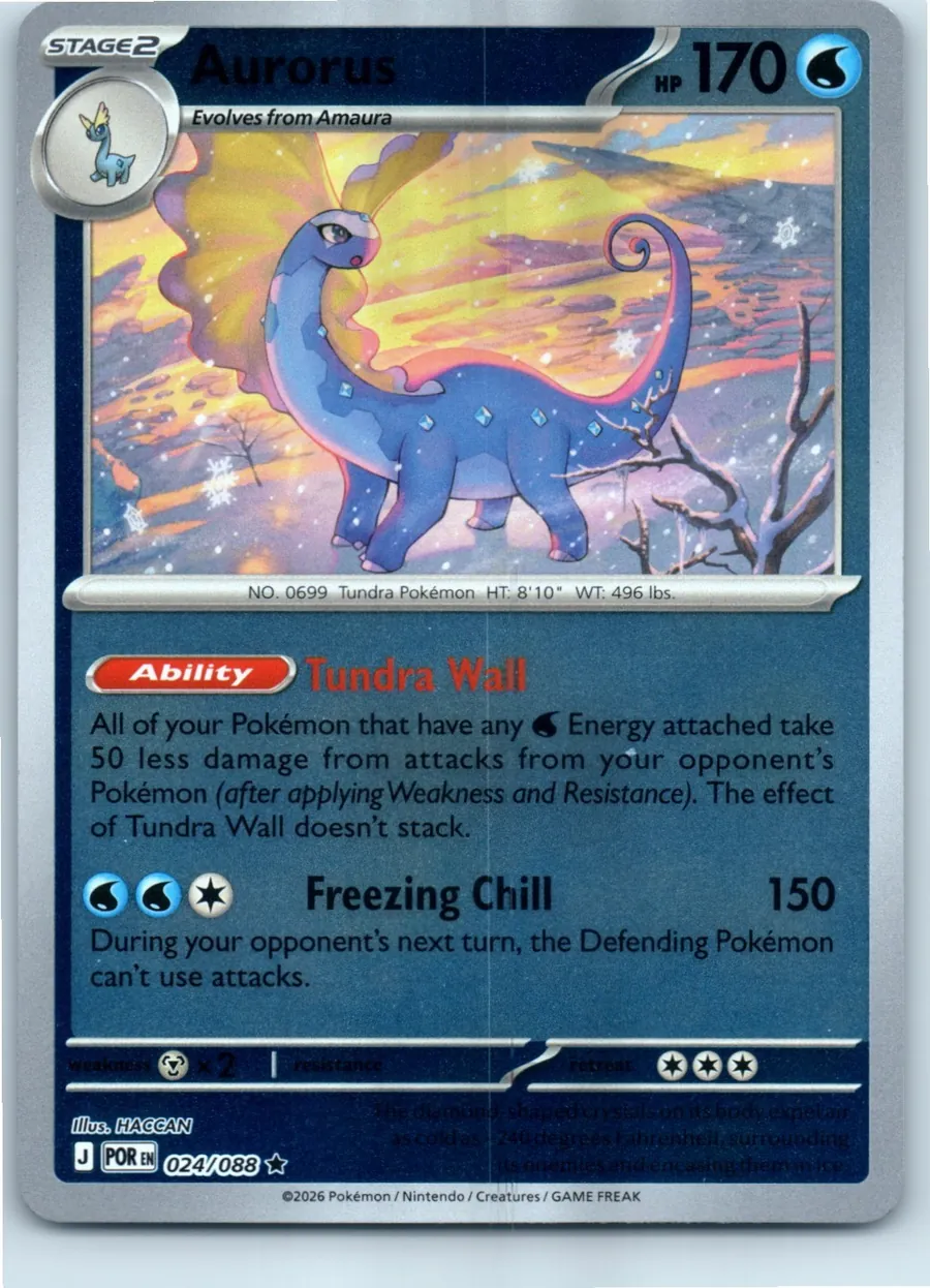 Aurorus 024/088 front, the actual card for sale