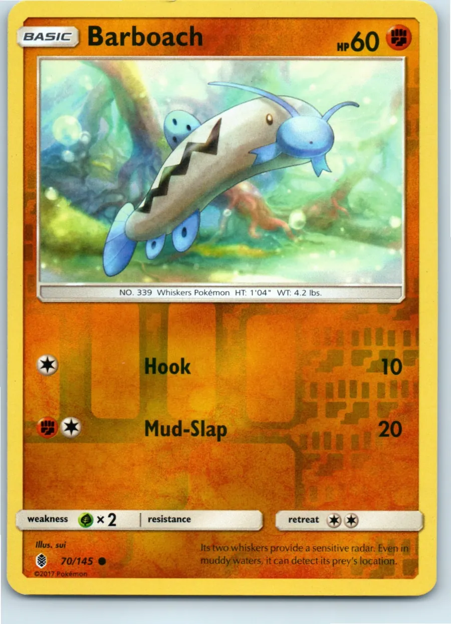 Barboach 70/145 front, the actual card for sale