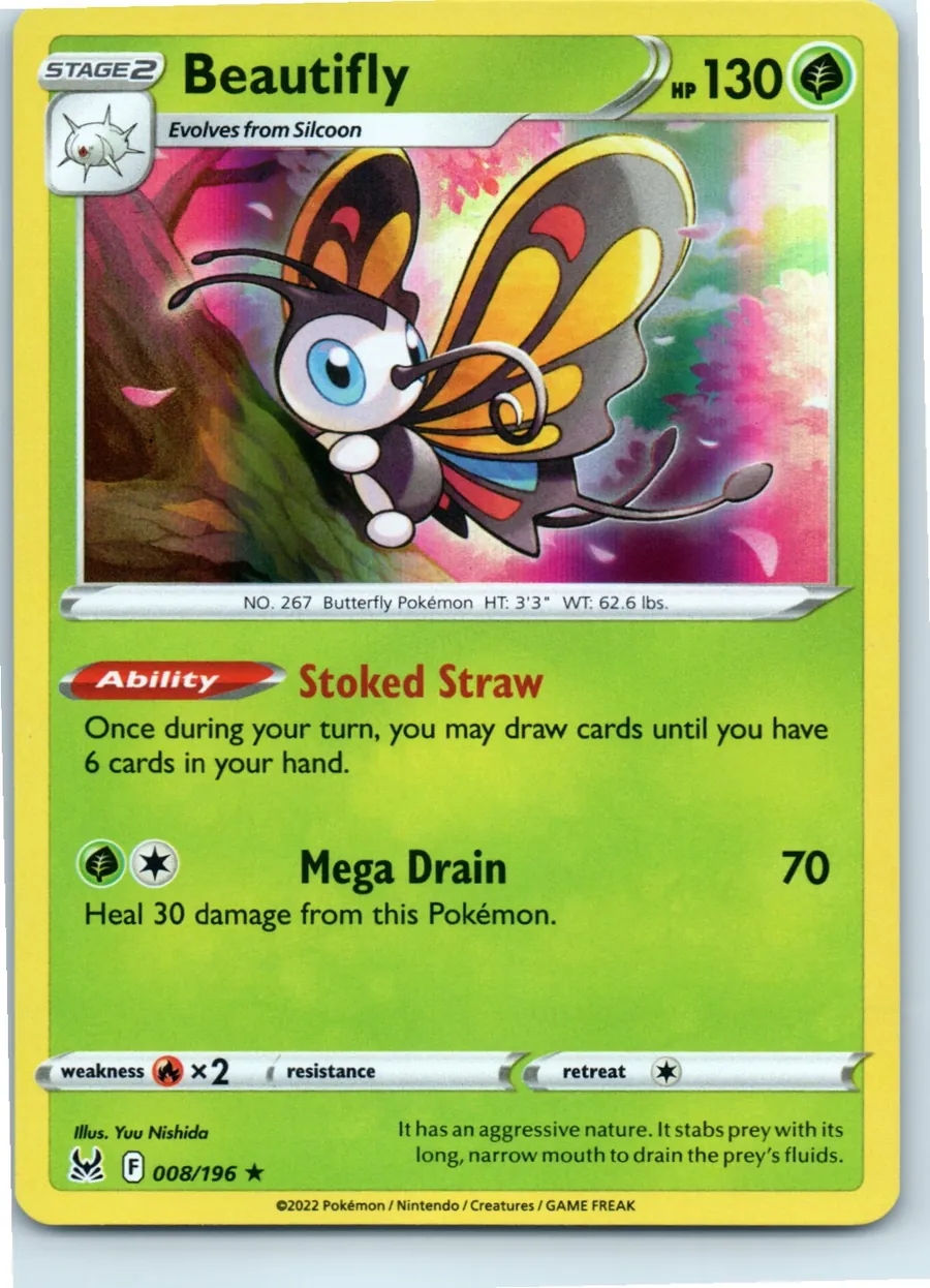 Beautifly 008/196 front, the actual card for sale