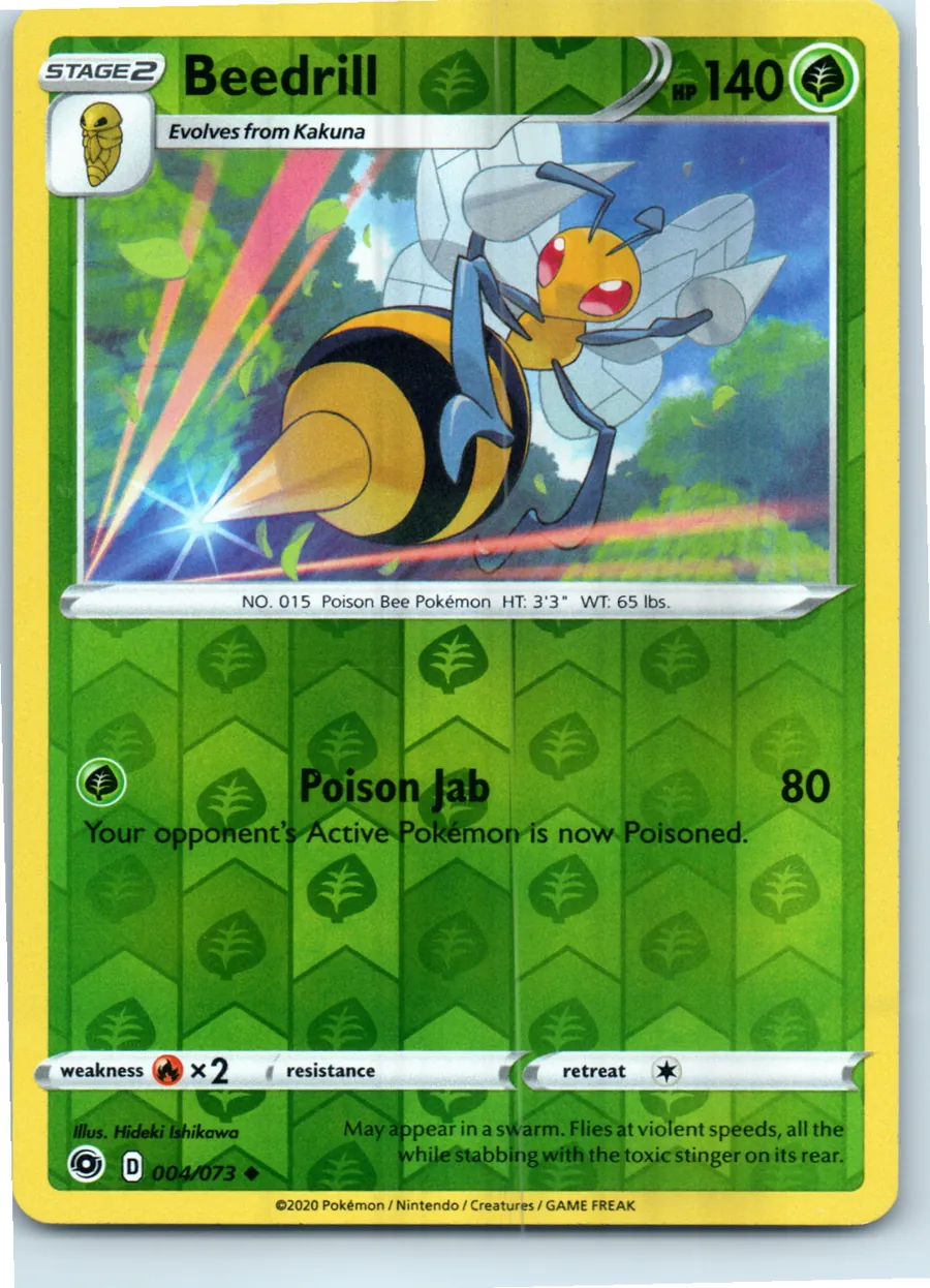 Beedrill 04/73 front, the actual card for sale