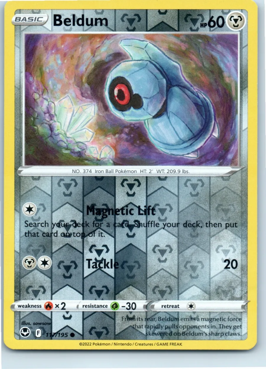 Beldum 117/195 front, the actual card for sale