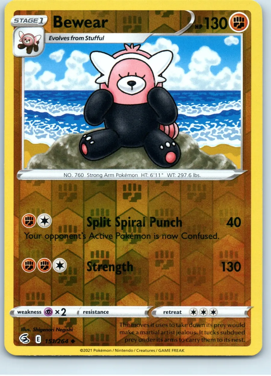 Bewear 151/264 front, the actual card for sale