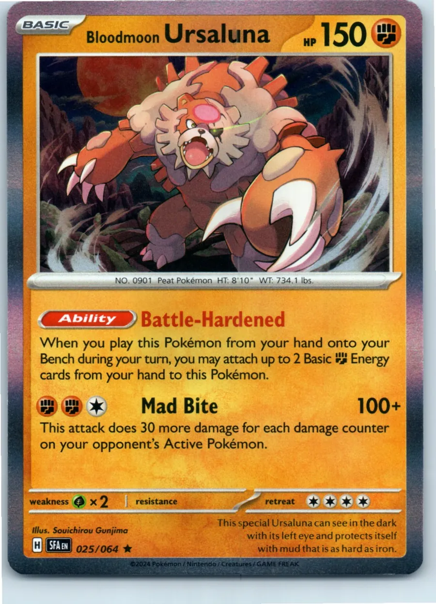 Bloodmoon Ursaluna 025/064 front, the actual card for sale