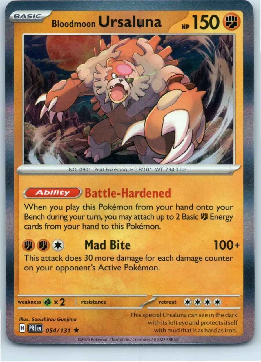 Bloodmoon Ursaluna 054/131 front, the actual card for sale