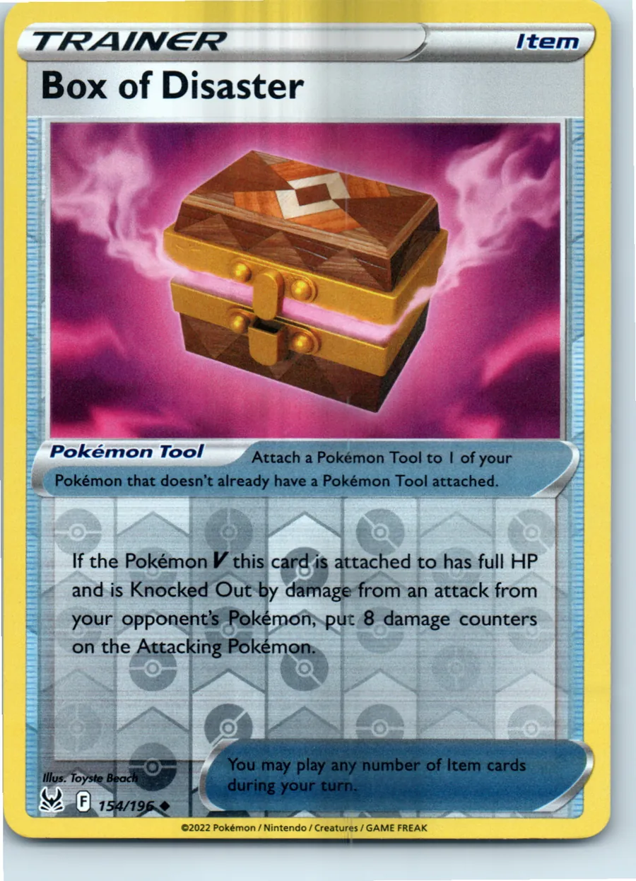 Box of Disaster 154/196 front, the actual card for sale