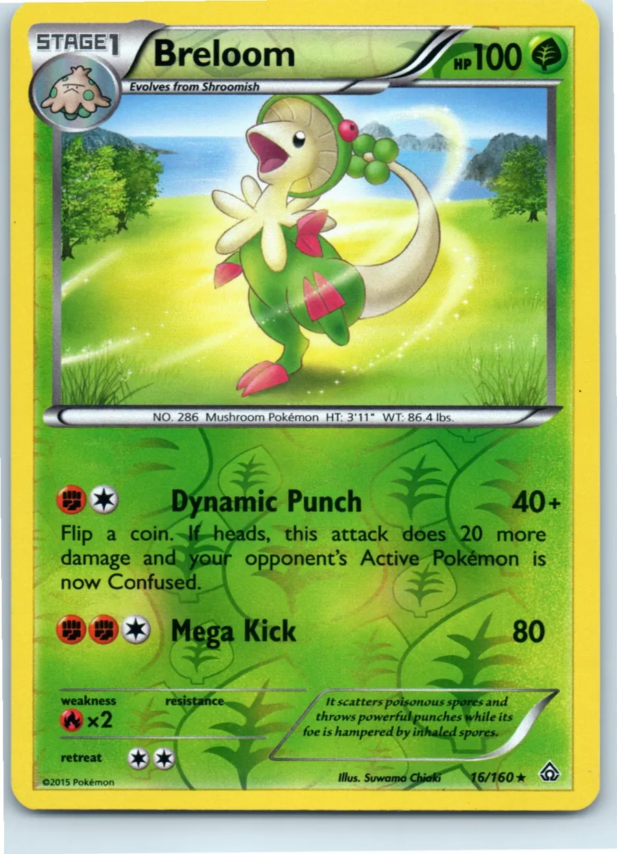 Breloom 16/160 front, the actual card for sale