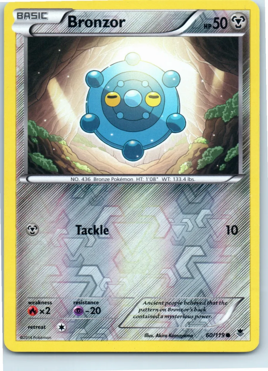 Bronzor 60/119 front, the actual card for sale