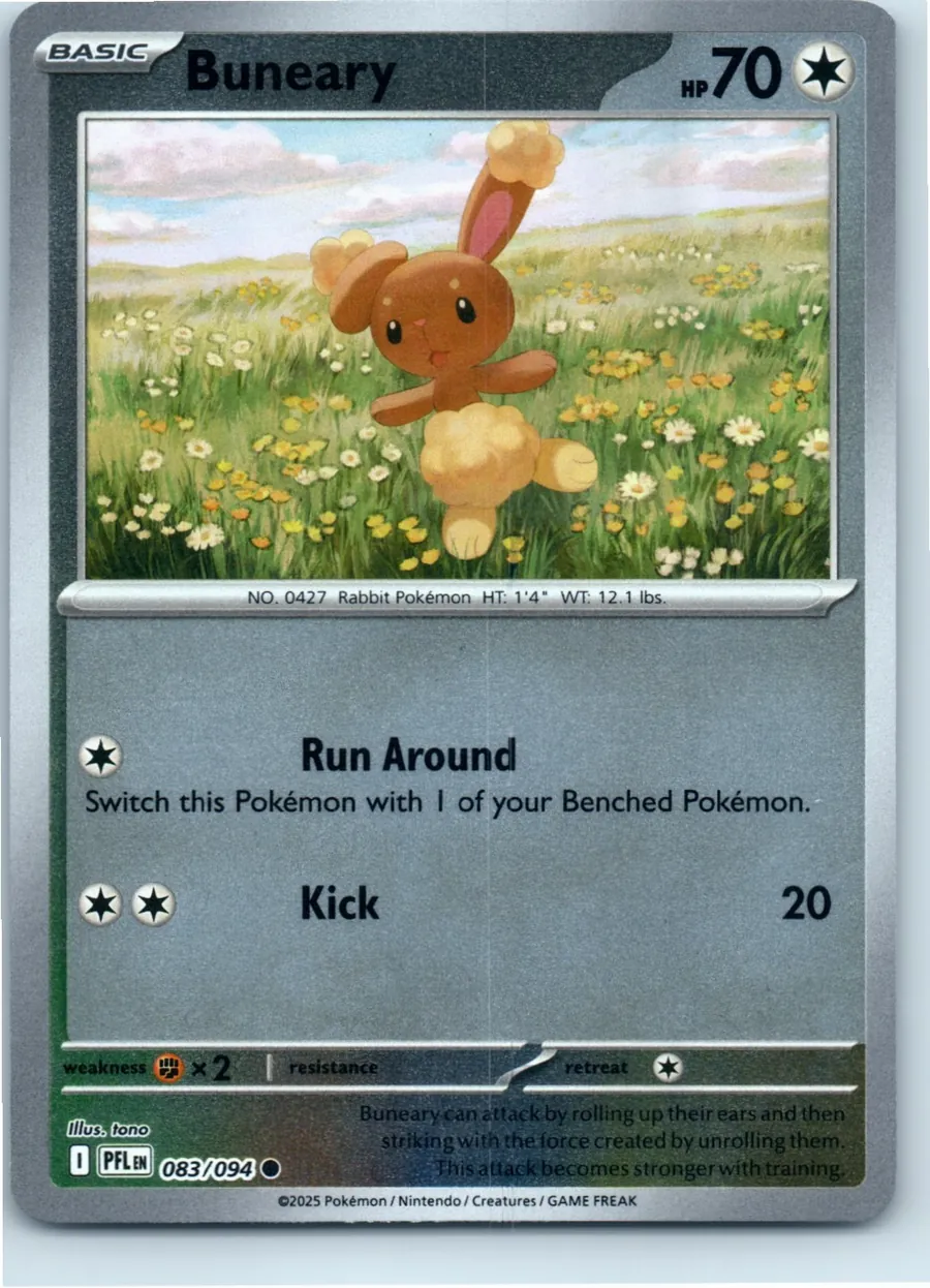 Buneary 083/094 front, the actual card for sale