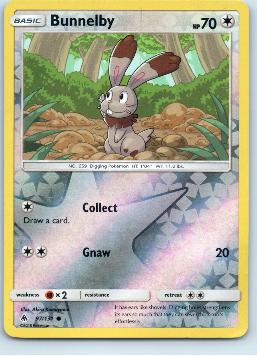 Bunnelby 97/131 front, the actual card for sale
