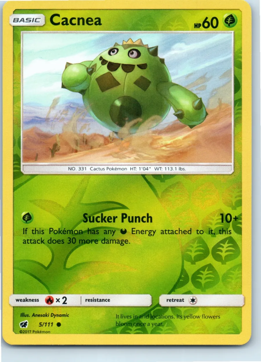 Cacnea 5/111 front, the actual card for sale