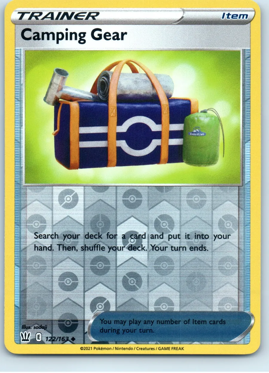 Camping Gear 122/163 front, the actual card for sale