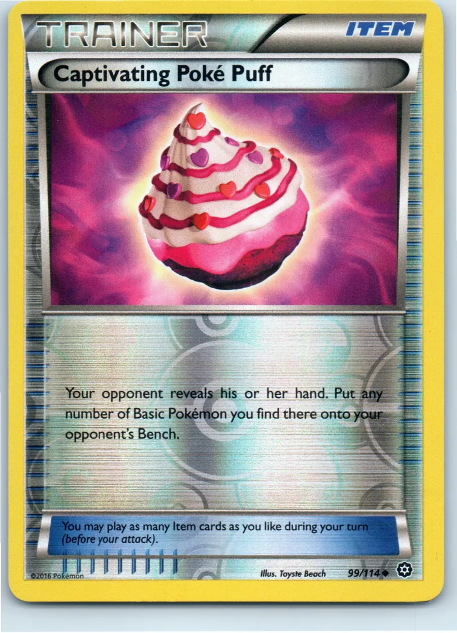 Captivating Poke Puff 99/114 front, the actual card for sale