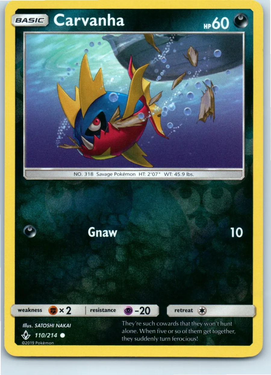 Carvanha 110/214 front, the actual card for sale