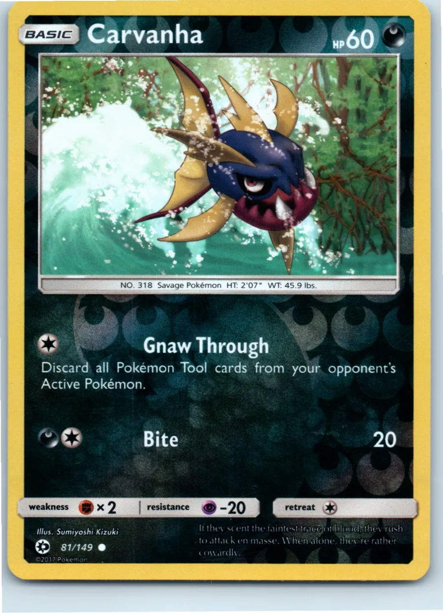 Carvanha 81/149 front, the actual card for sale