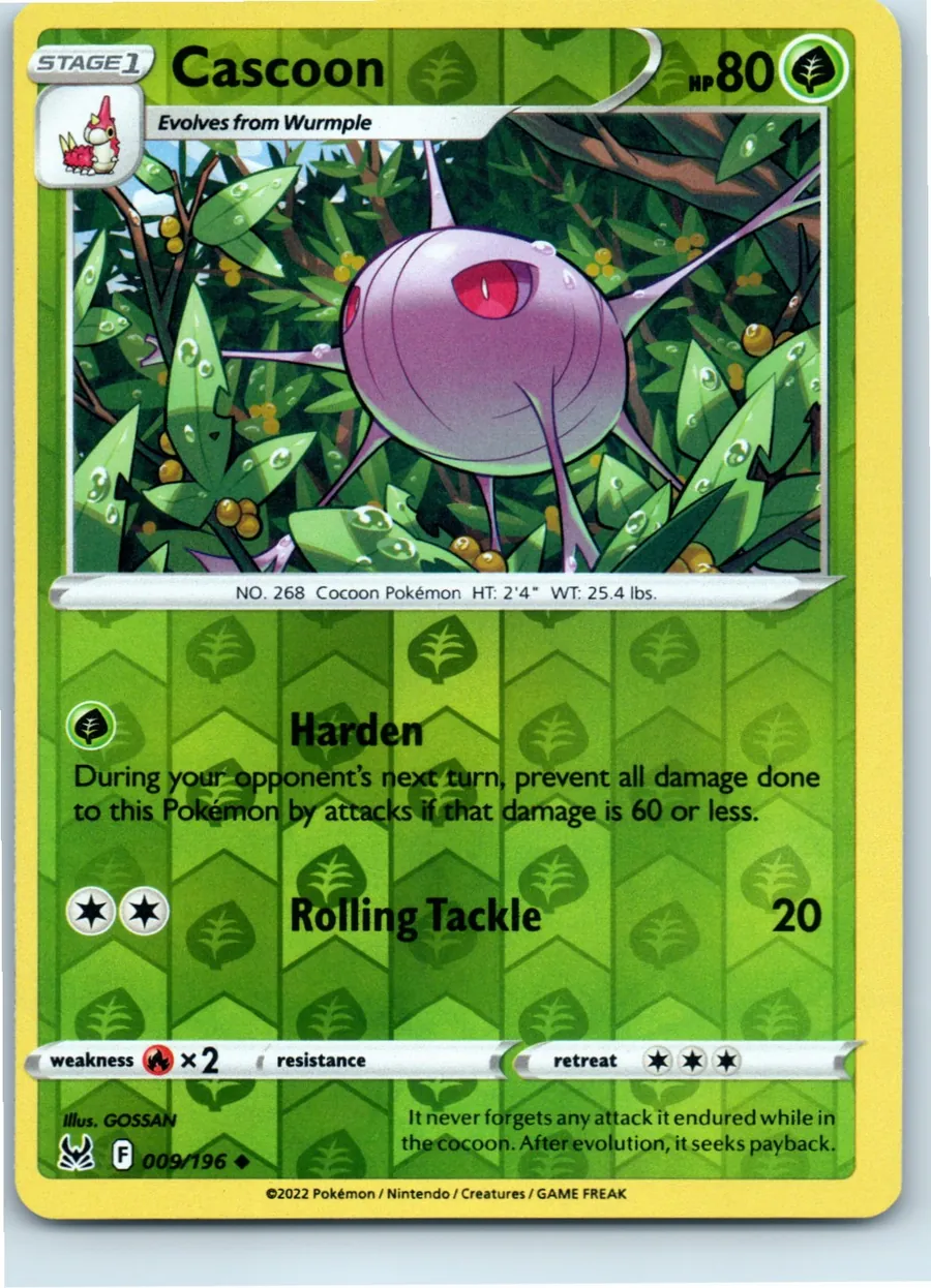 Cascoon 009/196 front, the actual card for sale