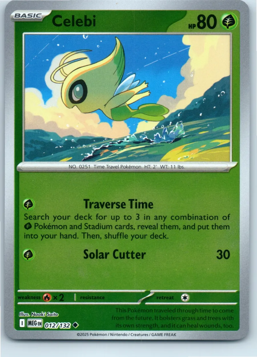 Celebi 012/132 front, the actual card for sale