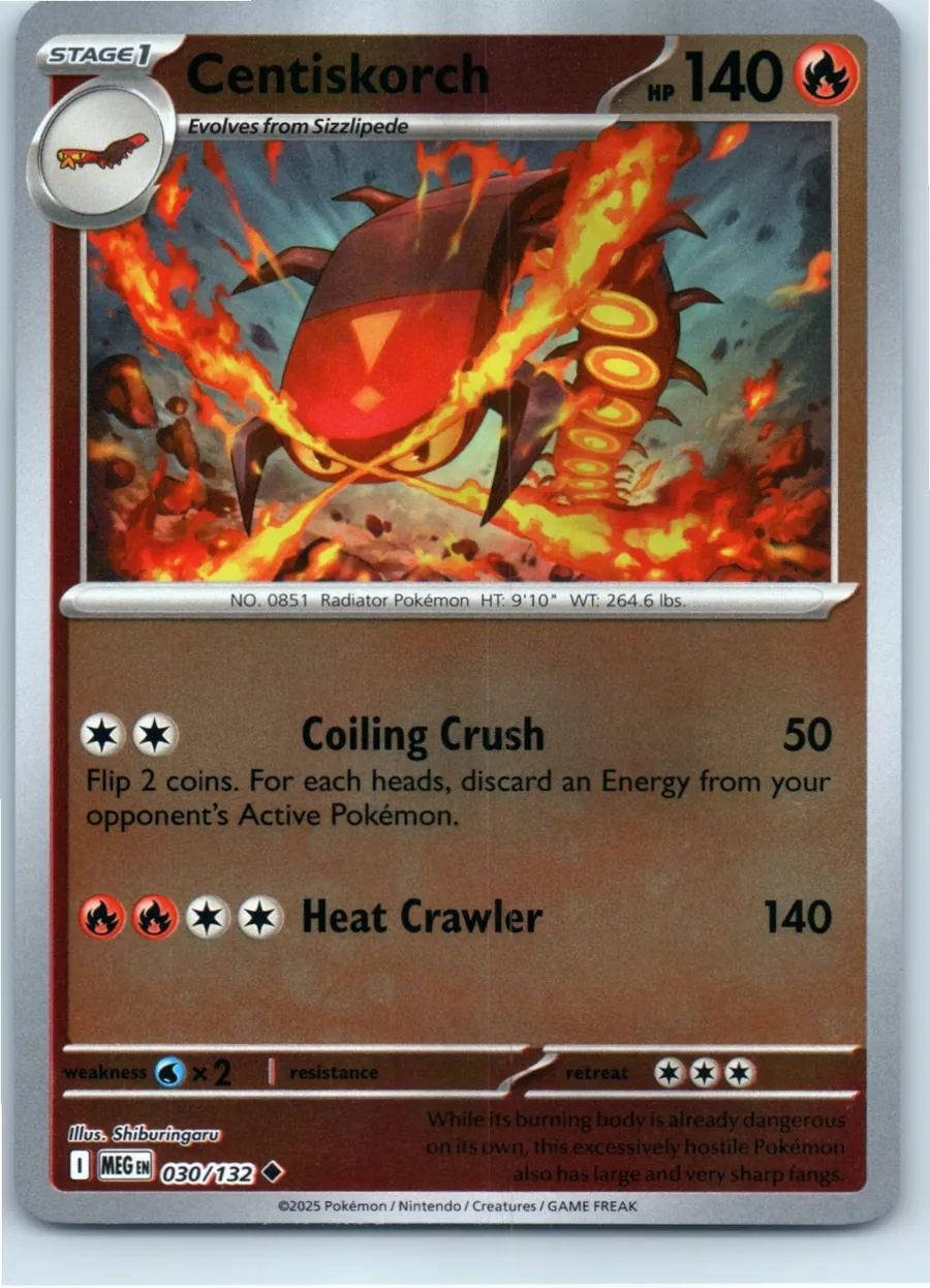 Centiskorch 030/132 front, the actual card for sale