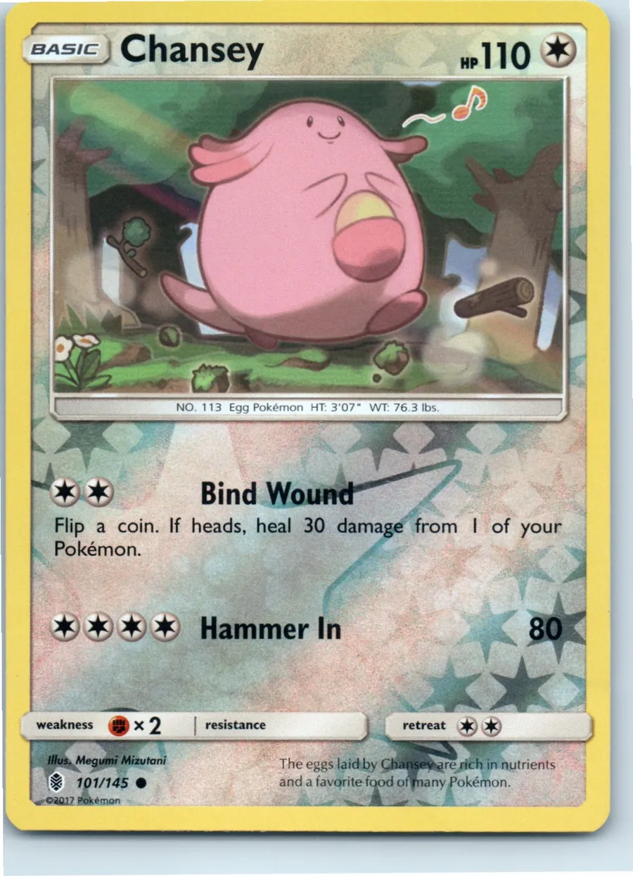 Chansey 101/145 front, the actual card for sale