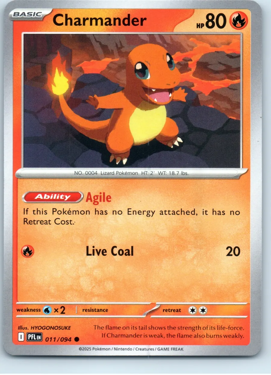 Charmander 011/094 front, the actual card for sale