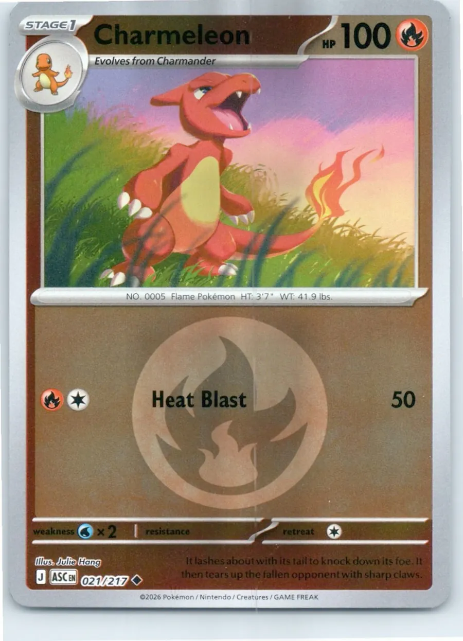Charmeleon (Energy Symbol Pattern) 021/217 front, the actual card for sale