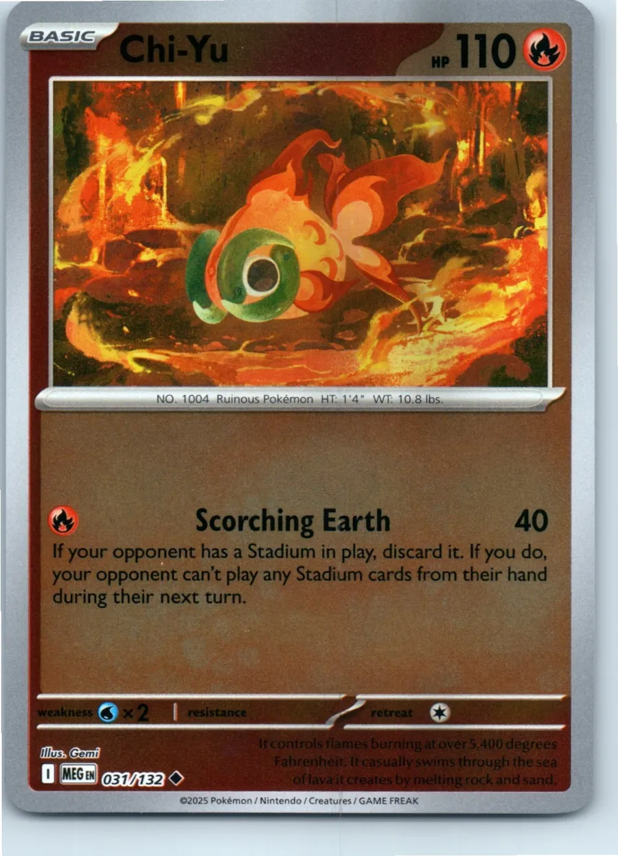 Chi-Yu 031/132 front, the actual card for sale