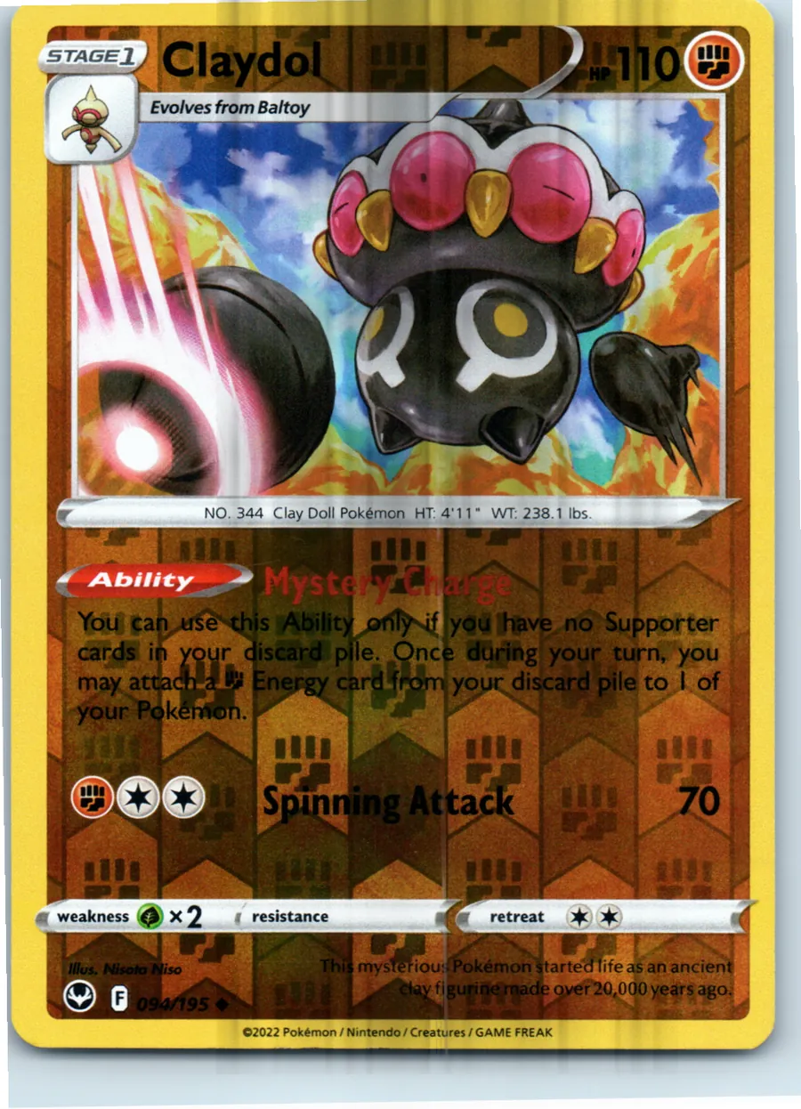 Claydol 094/195 front, the actual card for sale