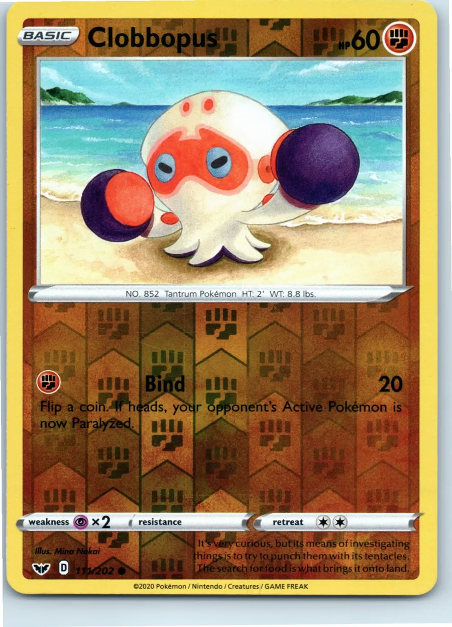 Clobbopus 111/202 front, the actual card for sale