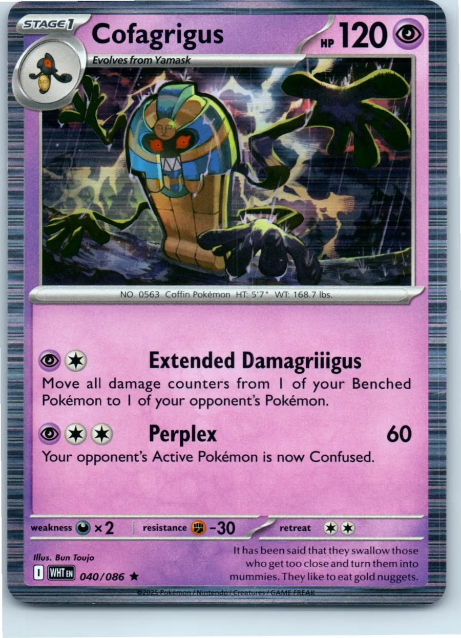 Cofagrigus 040/086 front, the actual card for sale
