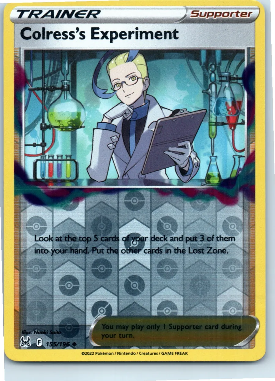 Colress's Experiment 155/196 front, the actual card for sale