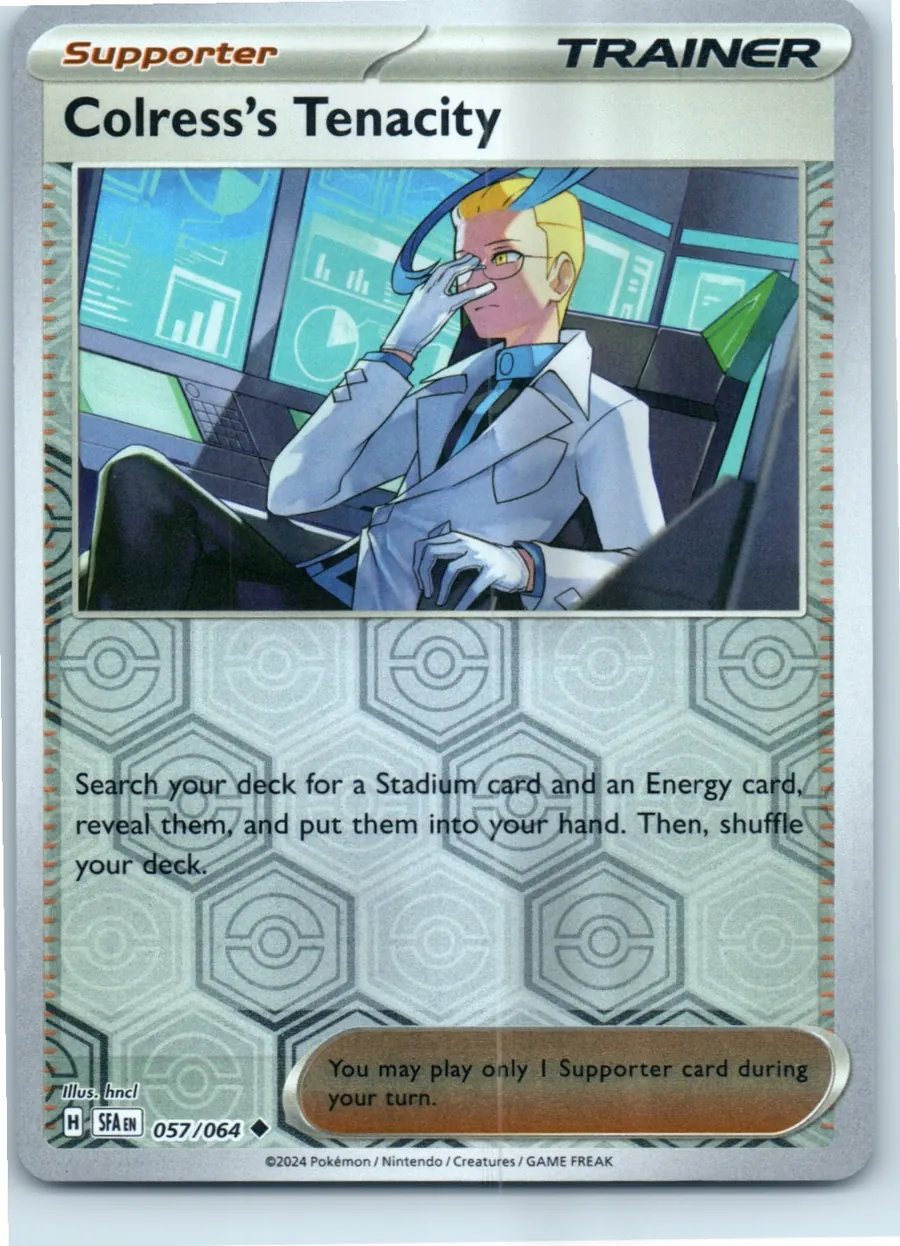 Colress's Tenacity 057/064 front, the actual card for sale