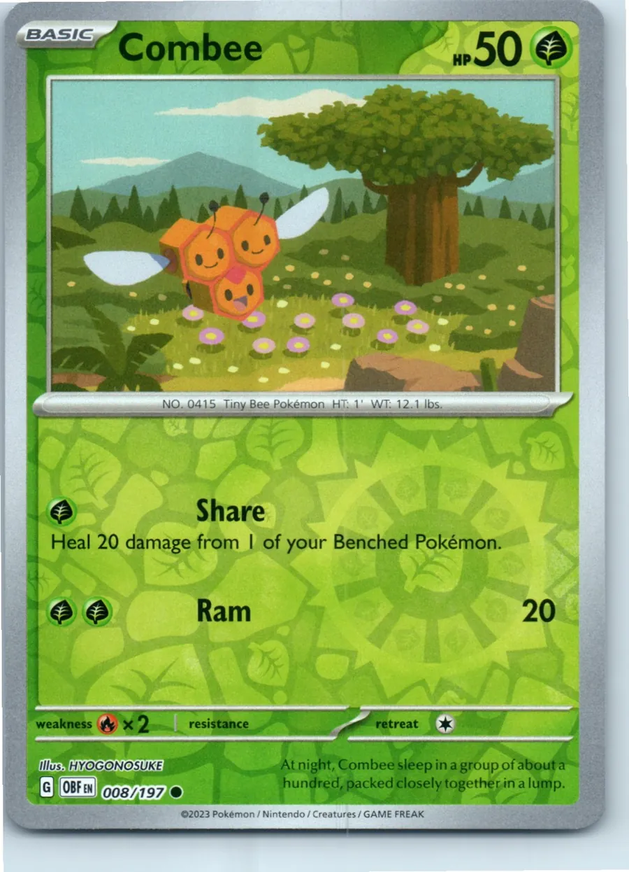 Combee 008/197 front, the actual card for sale