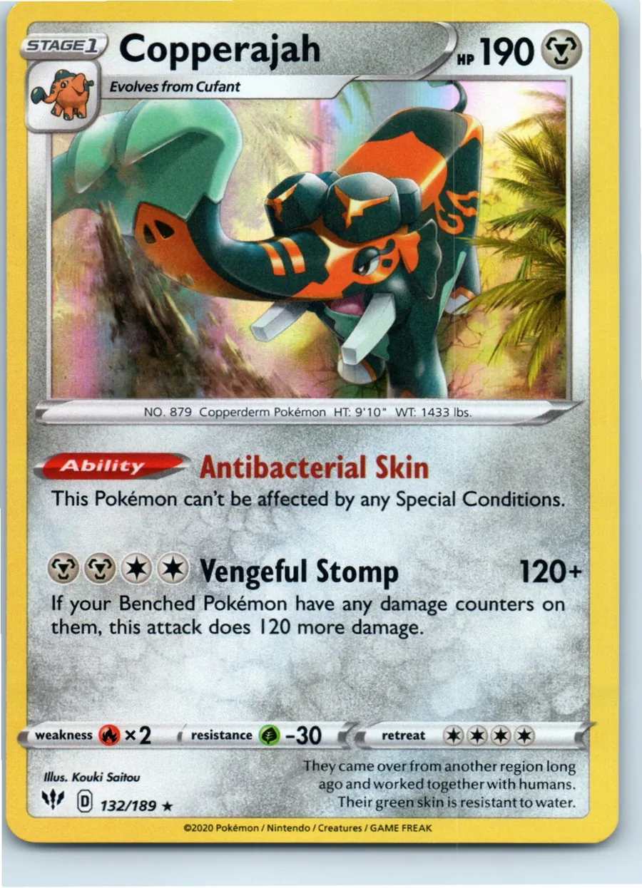 Copperajah 132/189 front, the actual card for sale