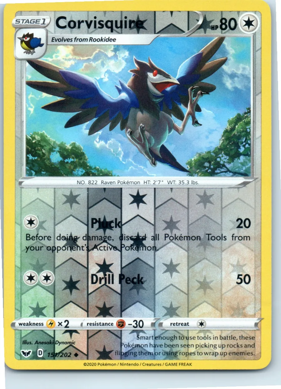 Corvisquire 151/202 front, the actual card for sale