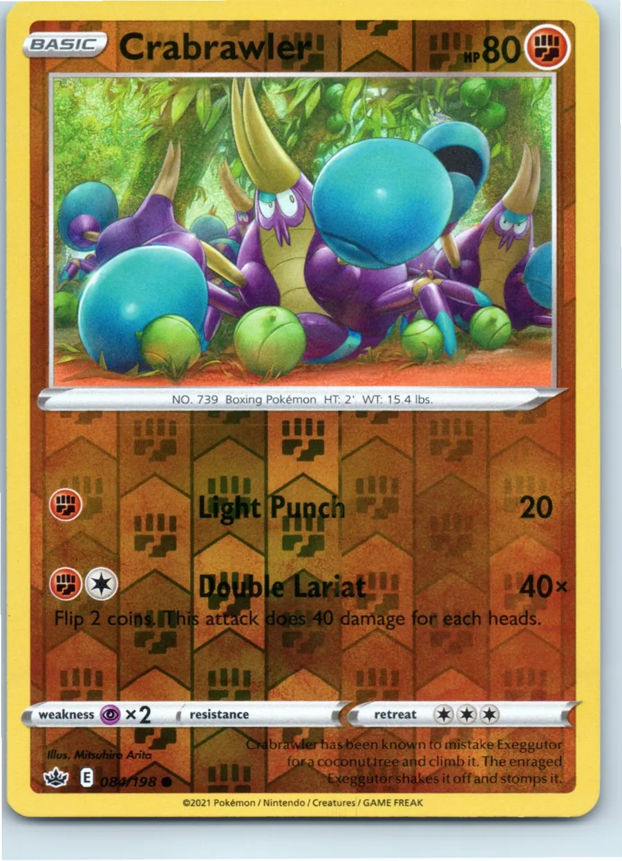 Crabrawler 084/198 front, the actual card for sale