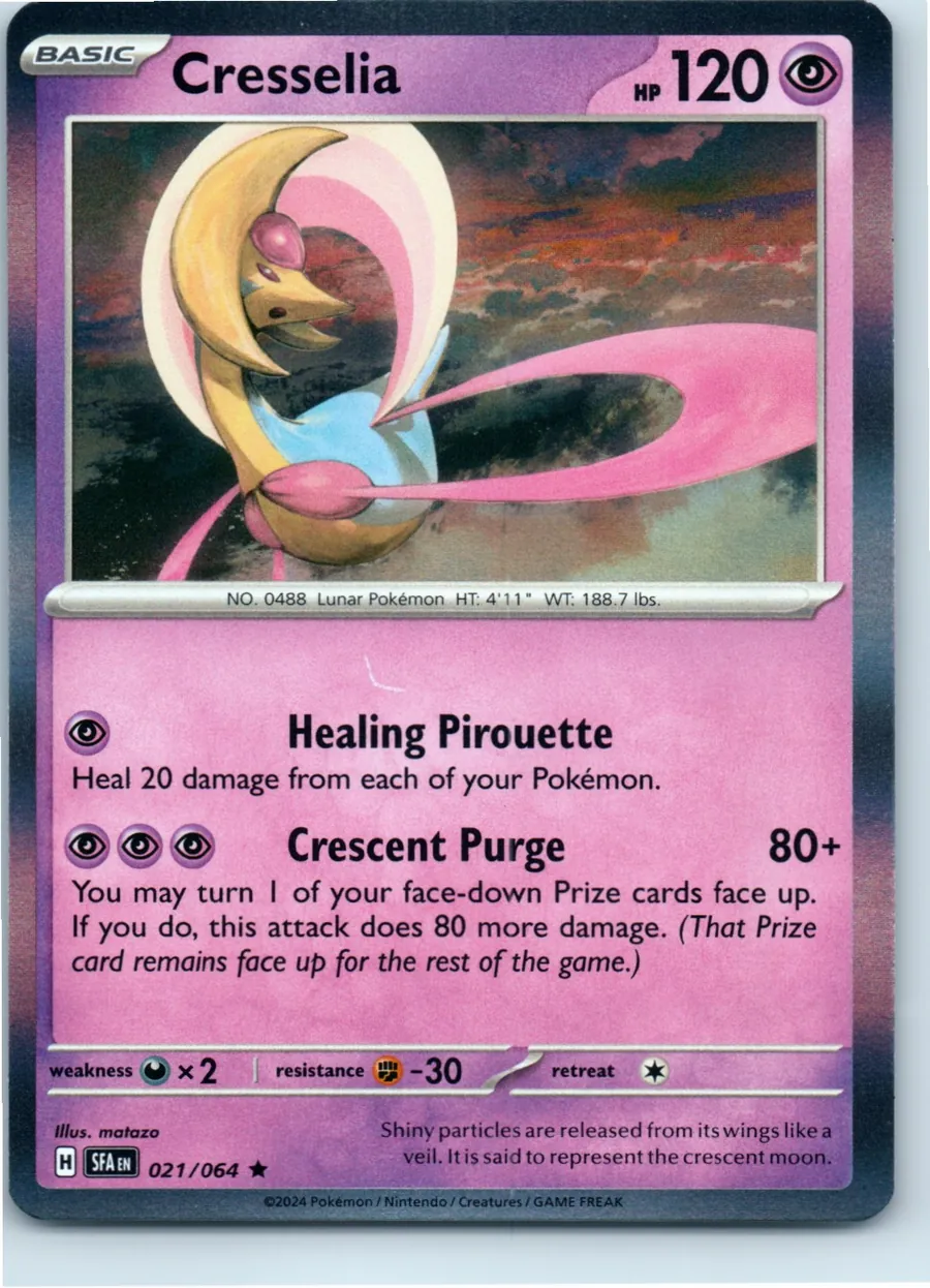 Cresselia 021/064 front, the actual card for sale