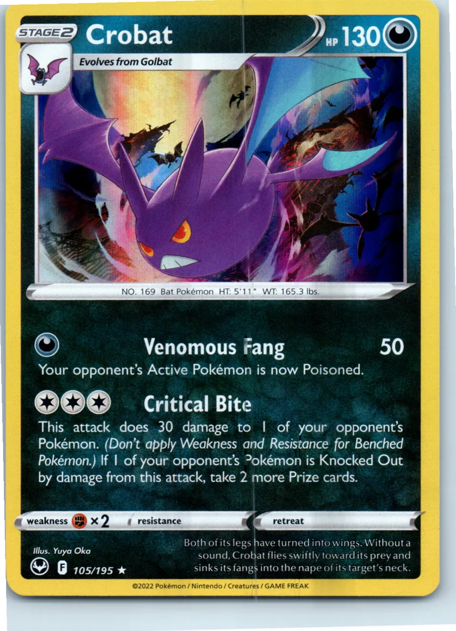 Crobat 105/195 front, the actual card for sale