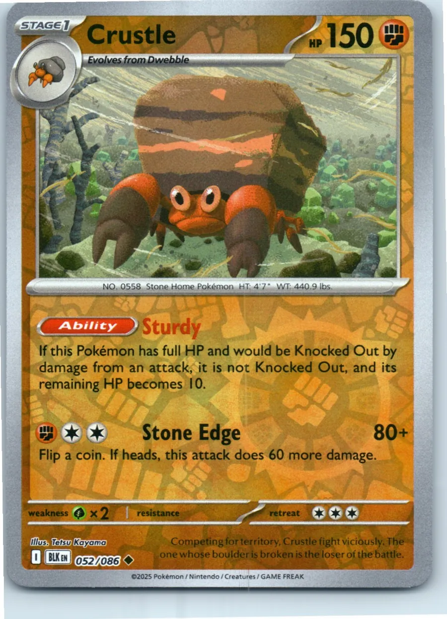 Crustle 052/086 front, the actual card for sale
