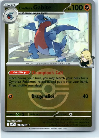 Cynthia's Gabite (Poke Ball) 110/217