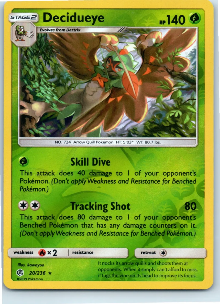 Decidueye 20/236 front, the actual card for sale