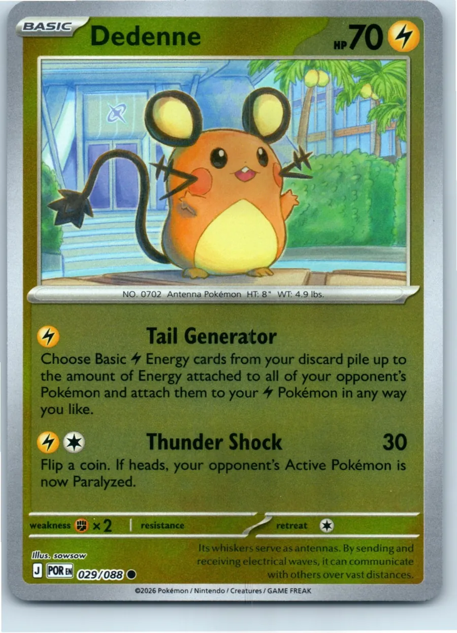 Dedenne 029/088 front, the actual card for sale