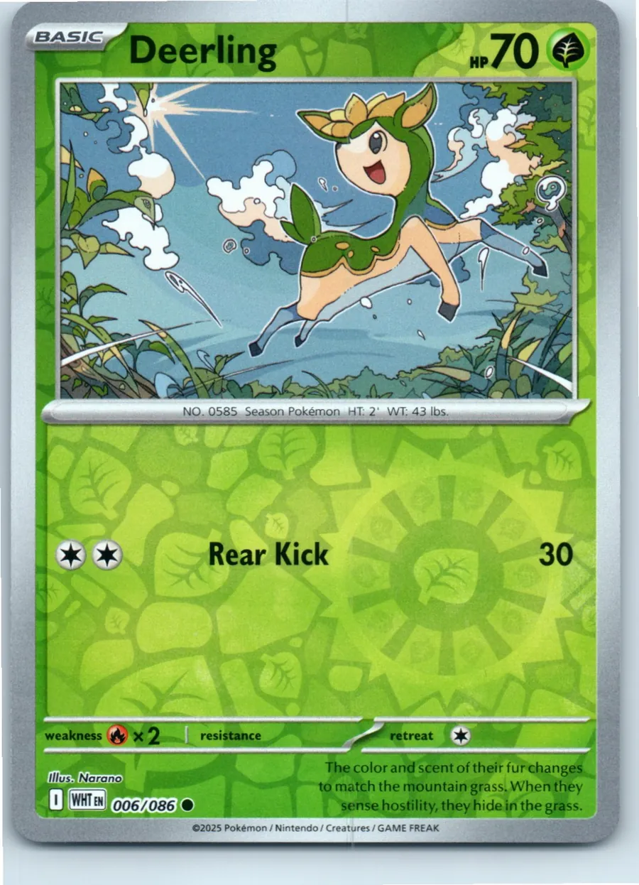 Deerling 006/086 front, the actual card for sale
