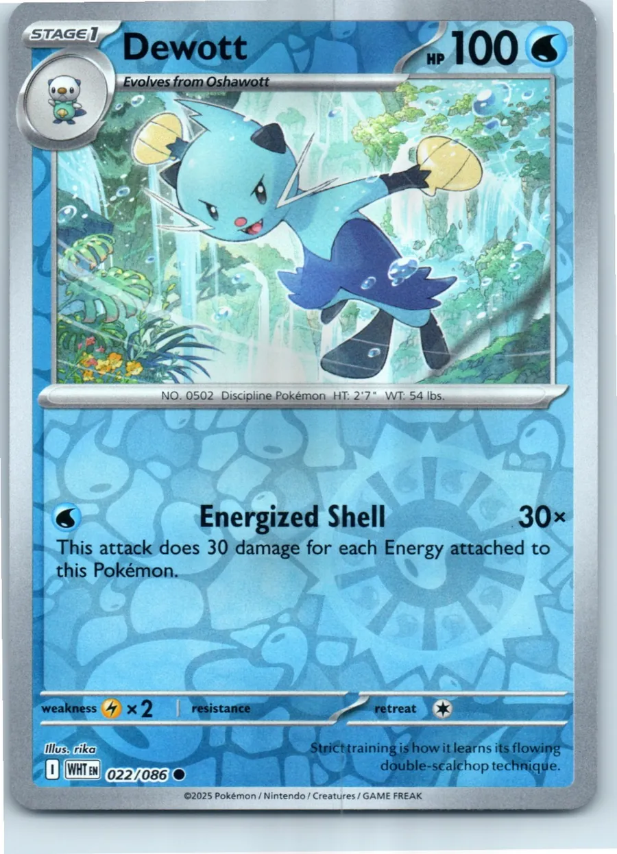 Dewott 022/086 front, the actual card for sale