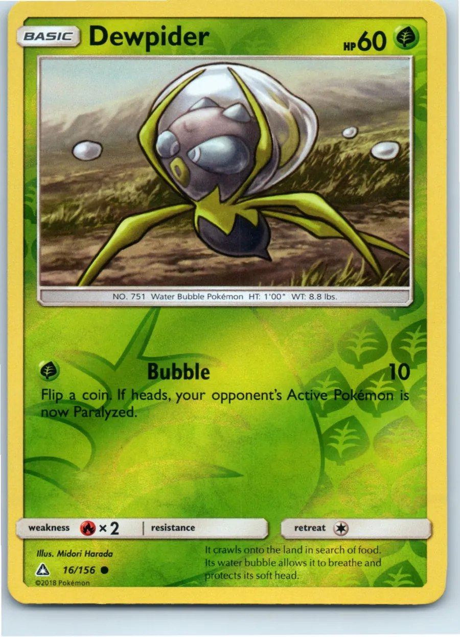Dewpider 16/156 front, the actual card for sale