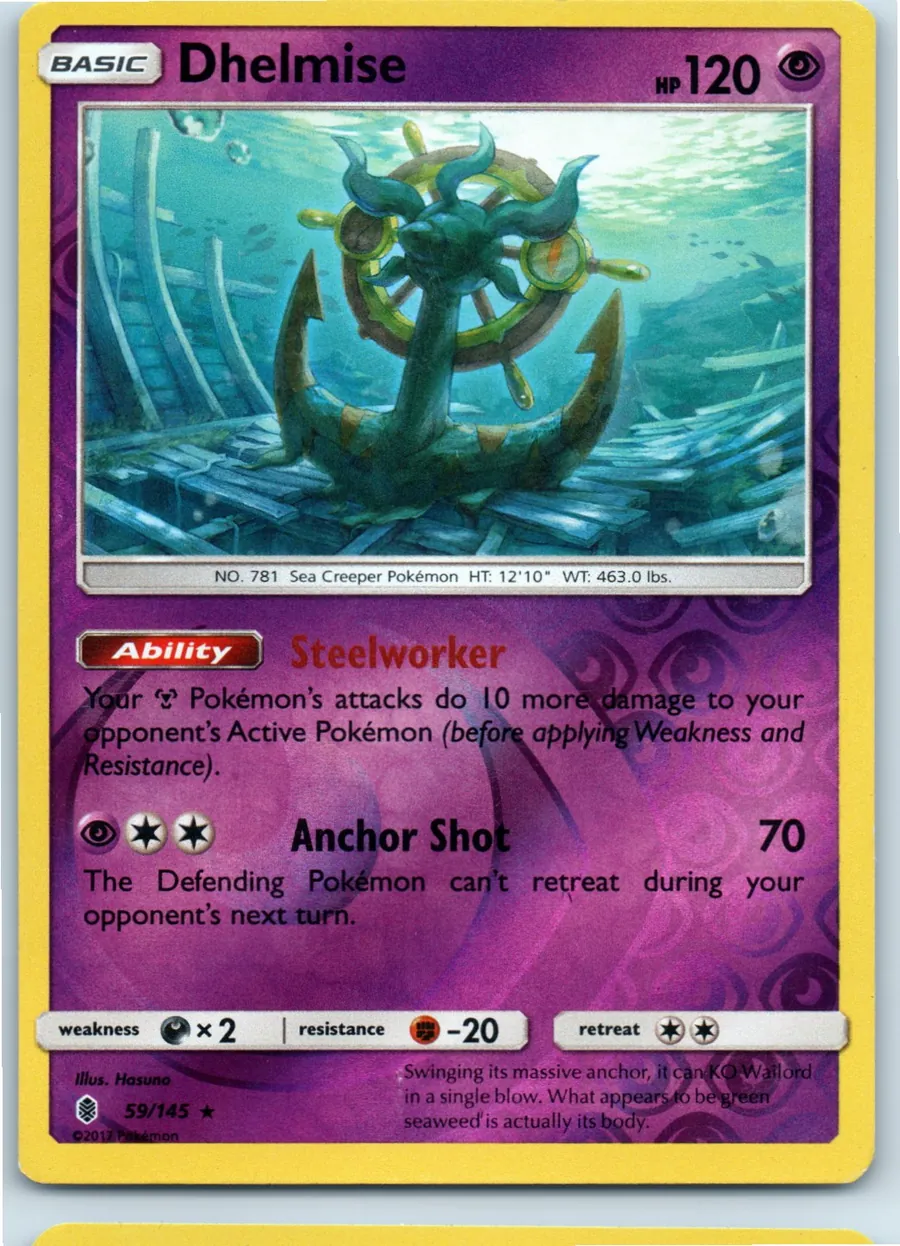 Dhelmise 59/145 front, the actual card for sale