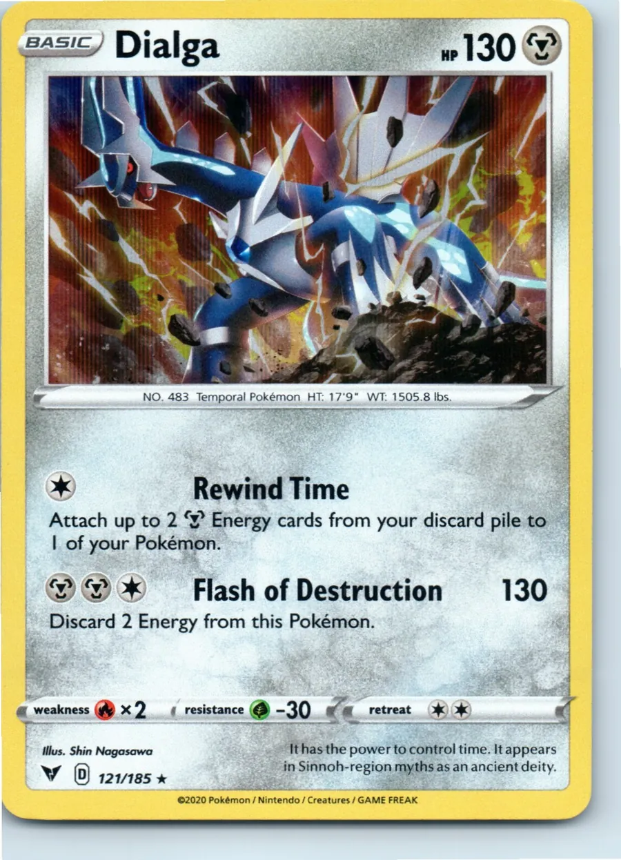 Dialga 121/185 front, the actual card for sale