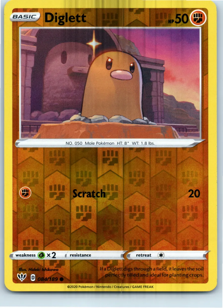 Diglett 084/189 front, the actual card for sale