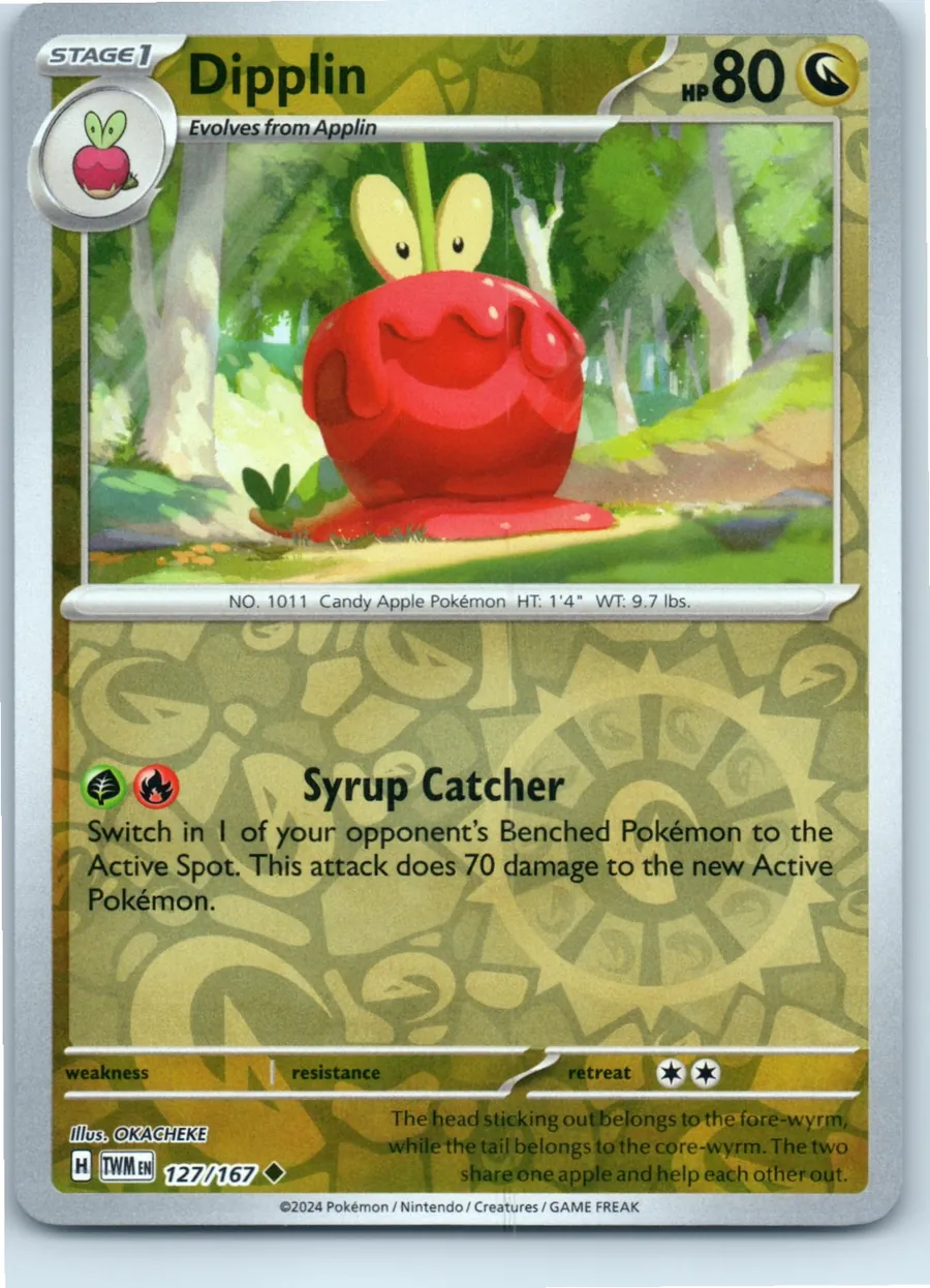 Dipplin 127/167 front, the actual card for sale